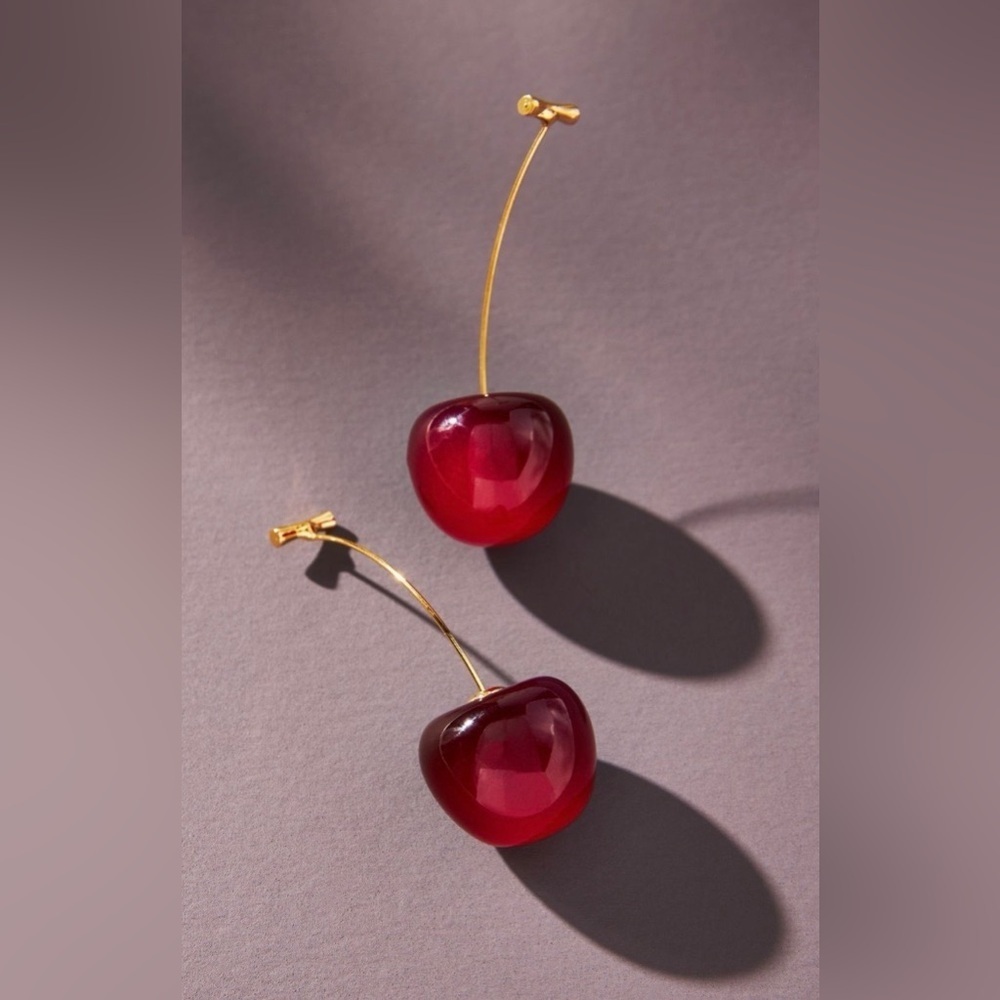 ‼️RARE‼️🎸ANTHROPOLOGIE🎸🔥NWT🔥Cherry Drop Earrings